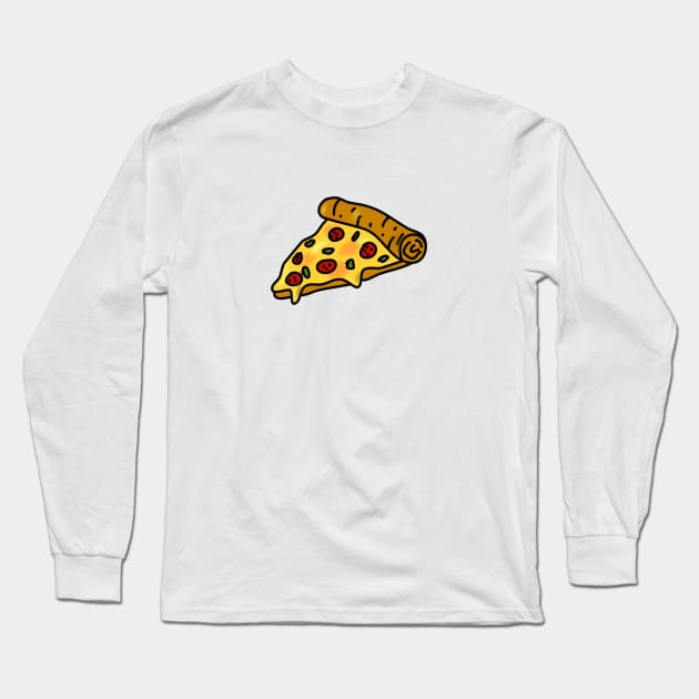 Partnerlook Pizza Funny Couple Love Together Forever Comic Cute Fast Food Cheese Gift Long Sleeve T-Shirt by Kibo2020